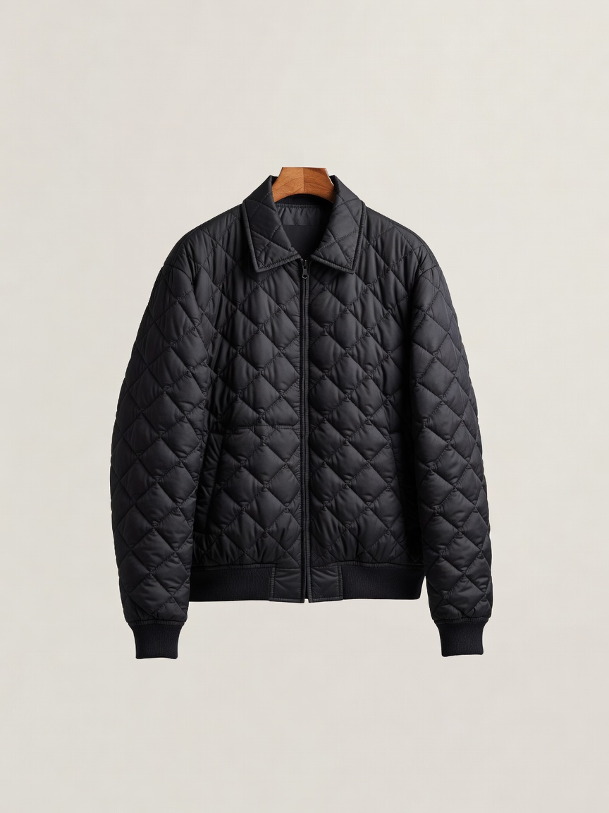 Quilted Bomber Jacket